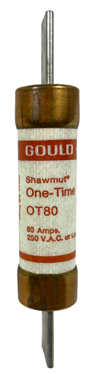 Gould OT80 Fuse 80A 250V 50kA One-Time Class K5 Fast-Acting 