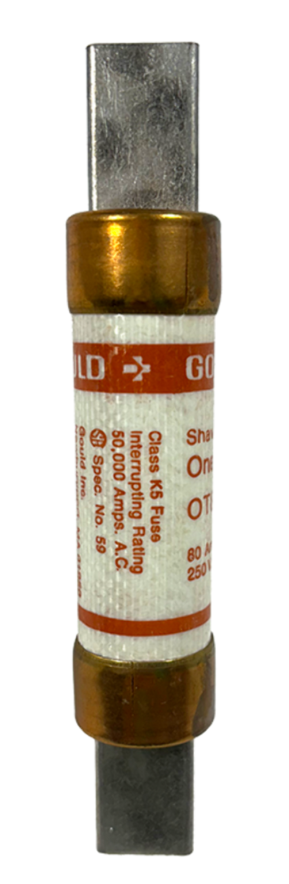 Gould OT80 Fuse 80A 250V 50kA One-Time Class K5 Fast-Acting 
