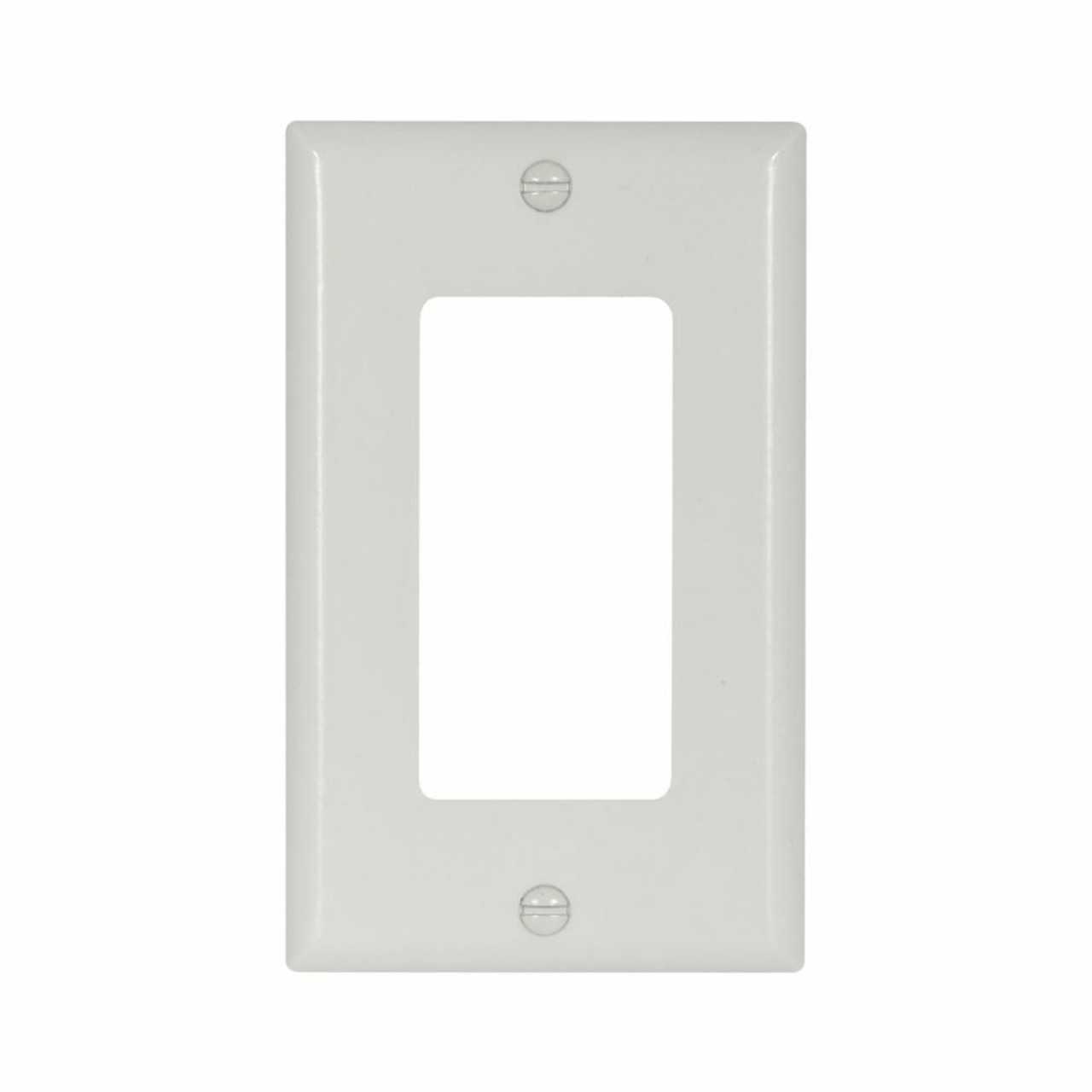 Eaton 2151W-FLW Decorator/GFCI Wall Plate White Thermoset Single Gang Standard