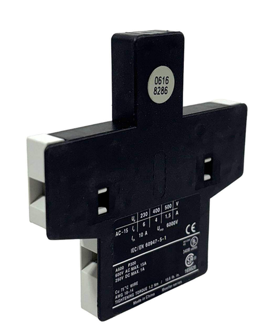 Eaton XTCEXSCC11 Auxiliary Contact 10A 2P 1NO-1NC Screw Terminals C Frame Side Mount