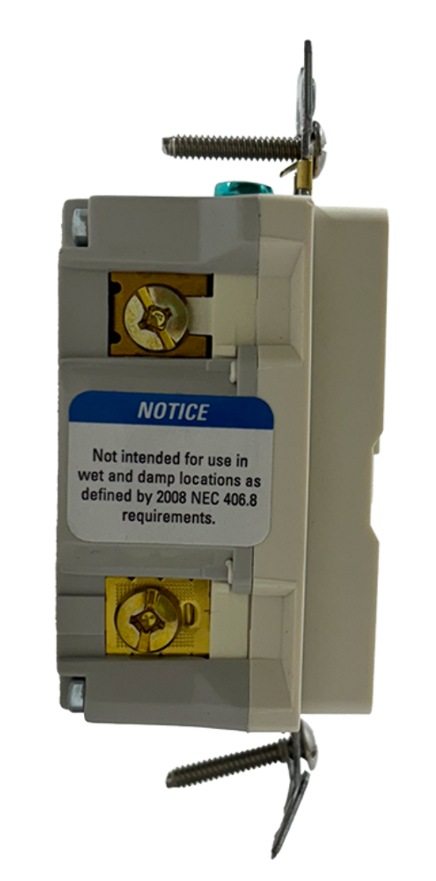 Eaton TRSGFA20LA GFCI Receptacle 20A 125V 2P 3W Grndng Self Test W/Audible Alarm