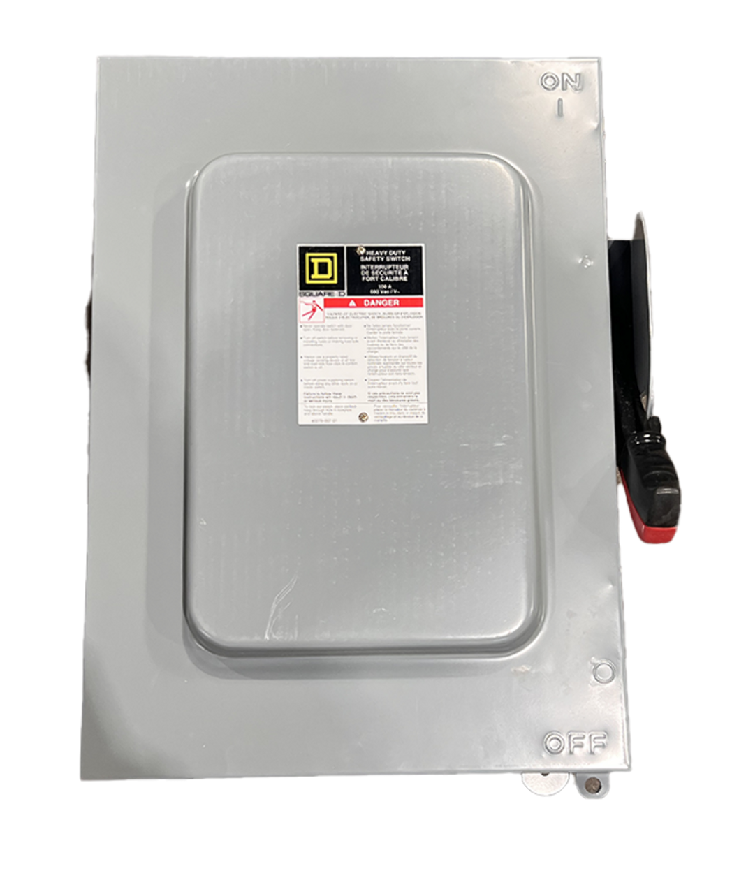 Square D H663AWK Fusible Disconnect 100A 600V 6P 75HP NEMA 3R/12 Heavy Duty