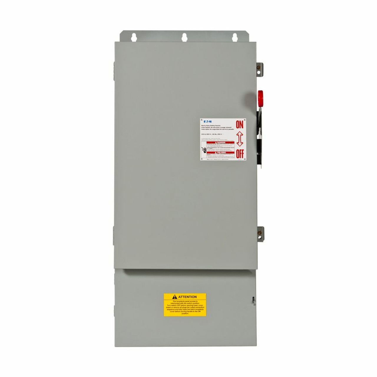 Eaton DH324URKLC Disconnect 200A 240V 3P NEMA 3R Non-Fusible Single-Throw CamLok