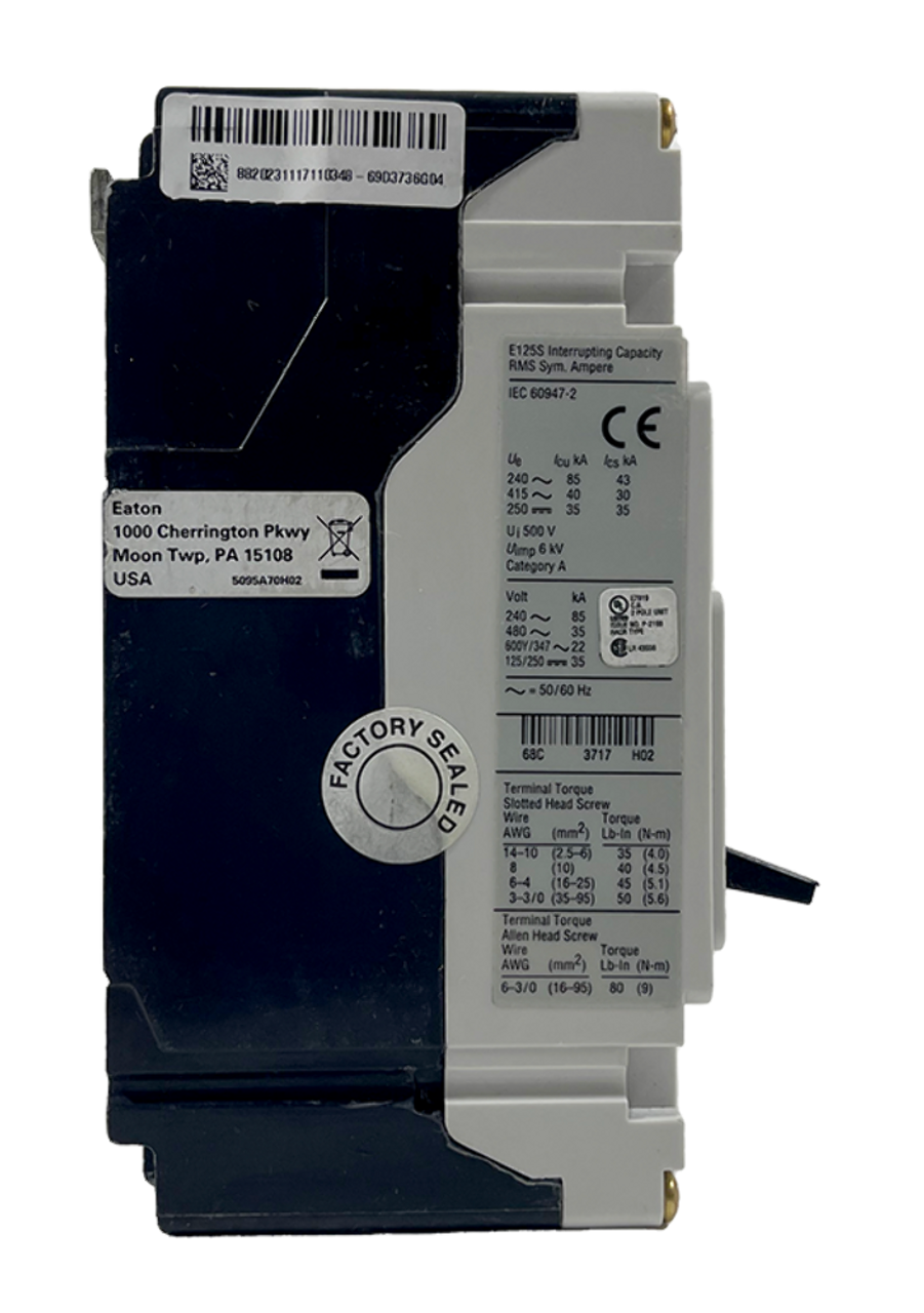 Eaton EGS2020FFB Breaker 20A 600Y/347V 2P 22kA Bolt-On Fixed Thermal, Fixed Magnetic