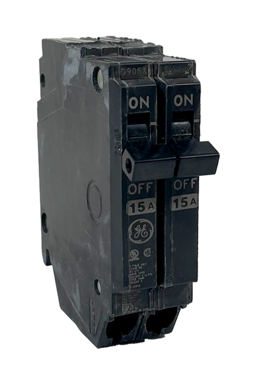 General Electric THQP215 Breaker 15A 120V 2P 10kA Plug-In Molded Case