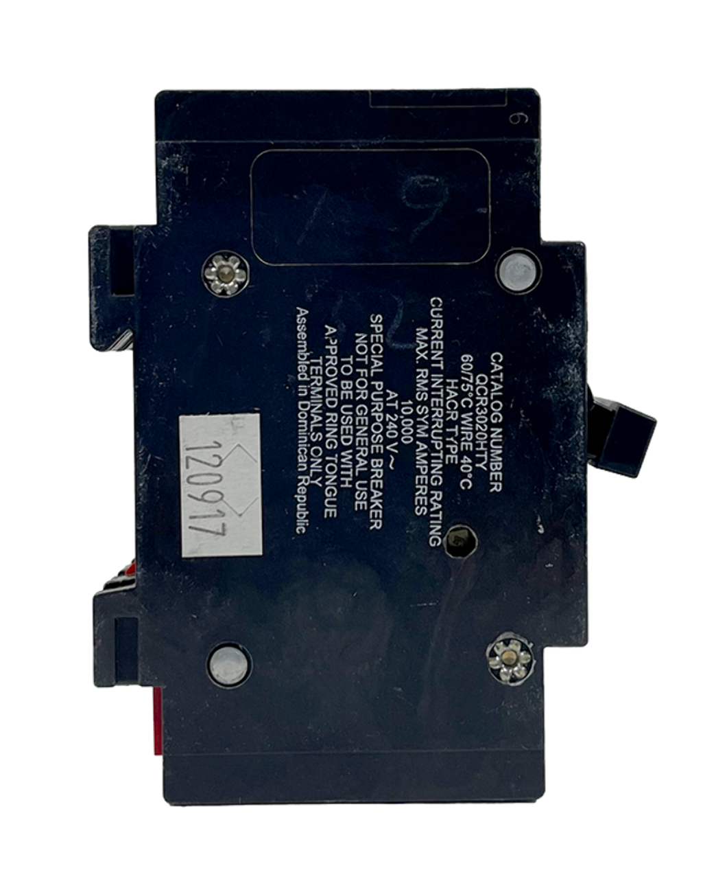 Eaton QCR3020HTY Breaker 20A 240V 3P 10kA DIN Rail QuickLag Thermal Magnetic Industrial