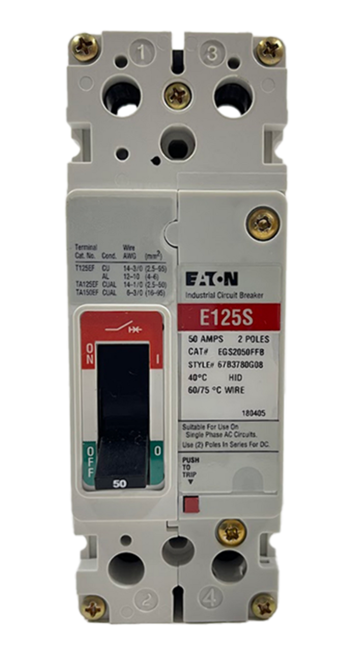 Eaton EGS2050FFB Circuit Breaker 50A 480V 2P kA
