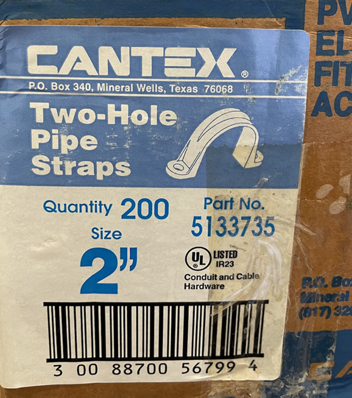 Cantex 5133735 2 Inch Two-Hole Pipe Straps