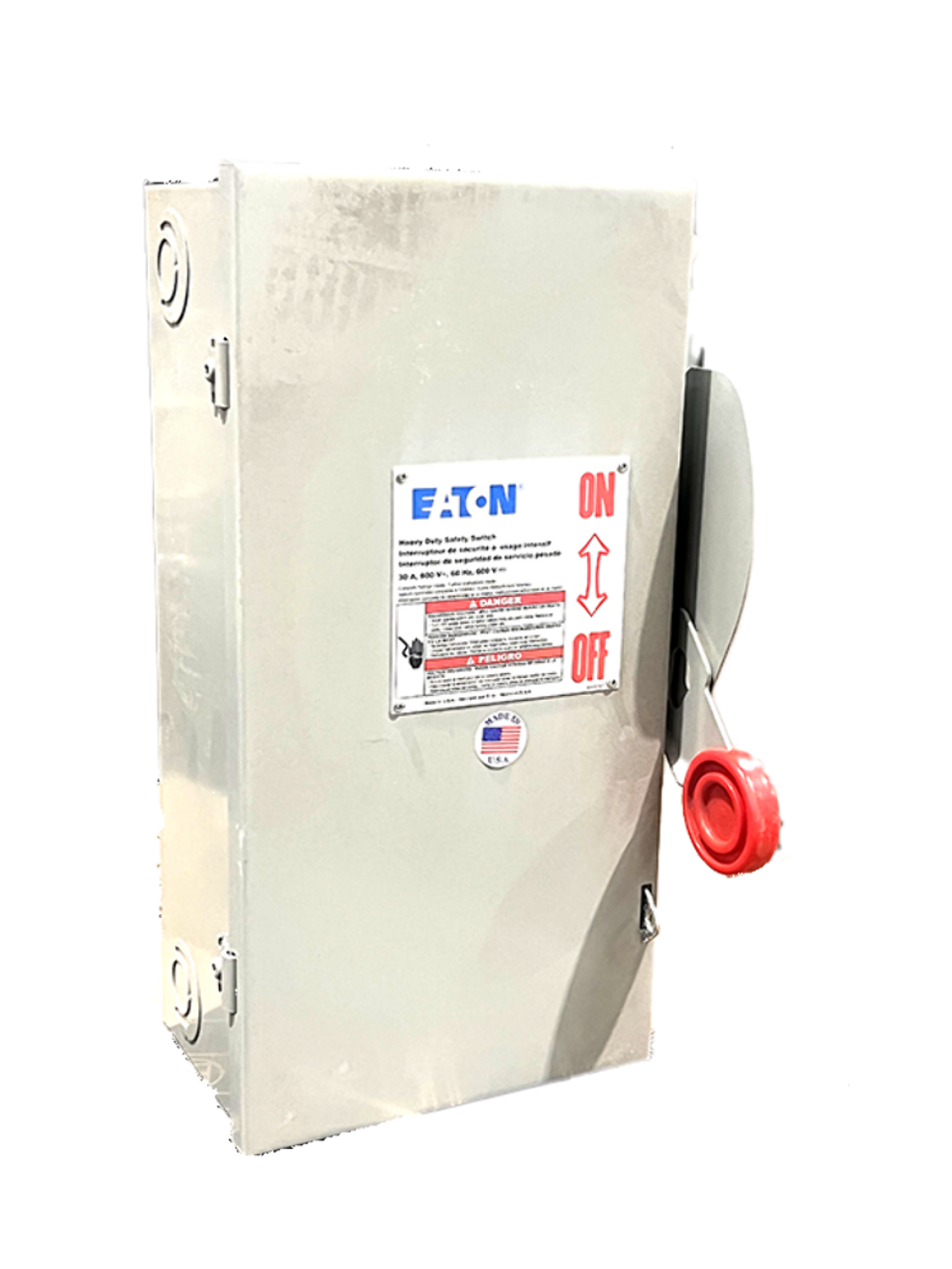 Eaton DH261NGK Heavy Duty Safety Switch 30A 600V 2P NEMA 1 3 Wire S/N Fusible