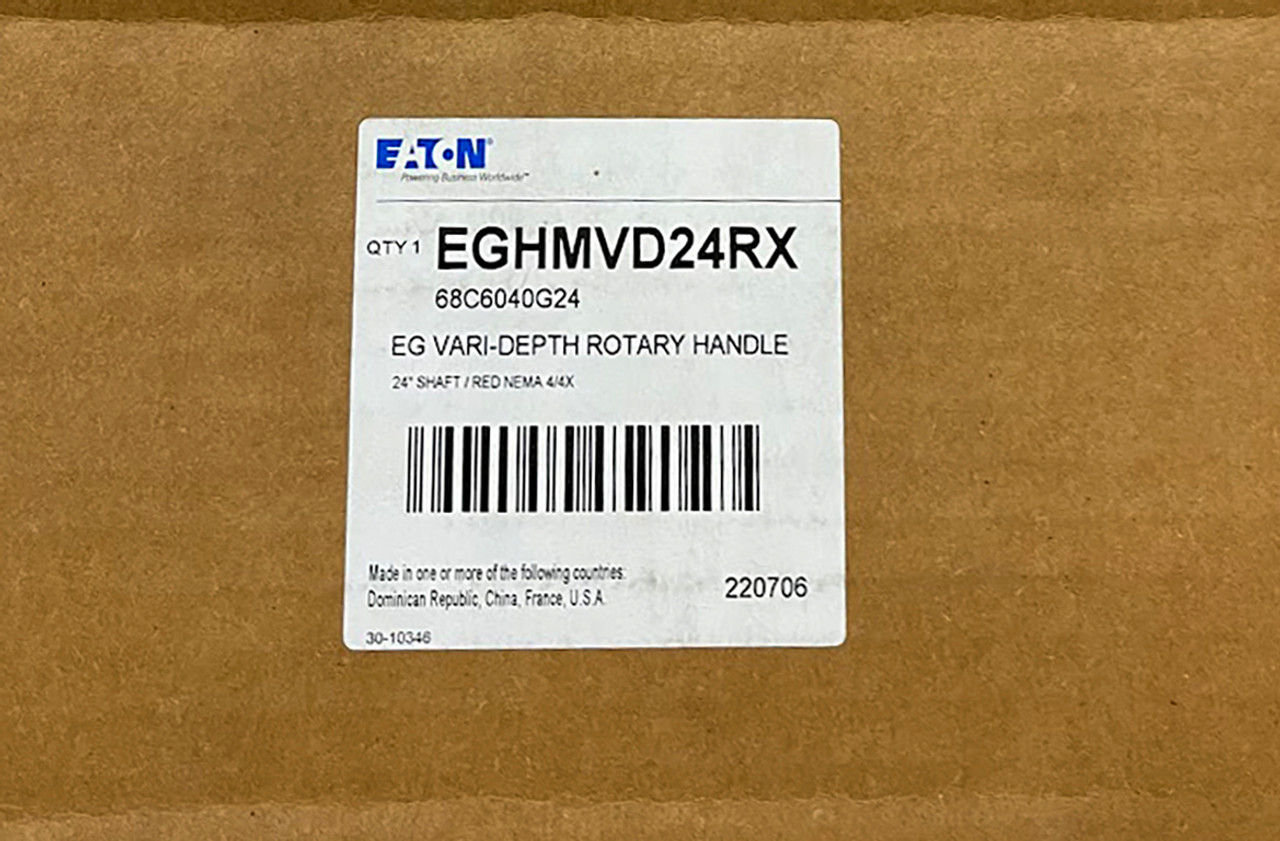 Eaton EGHMVD24RX Vari-Depth Rotary Handle 24 Inch Shaft / Red NEMA 4/4X