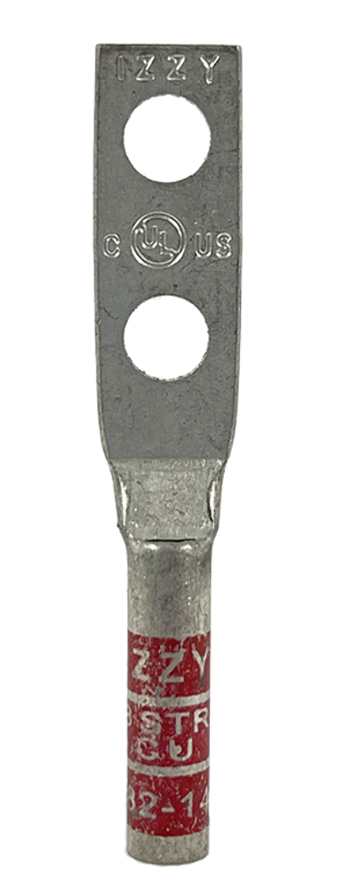 Izzy i82-14 Copper Compression Lug 8 AWG 0 Ports 2 Holes