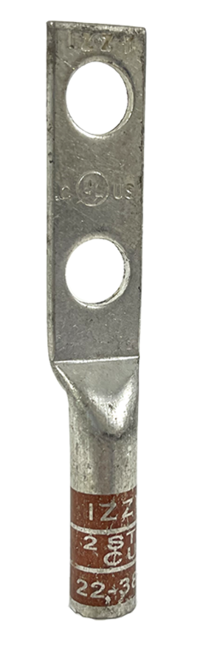 Izzy i22-38-1 Copper Compression Lug 2 AWG 0 Ports 2 Holes