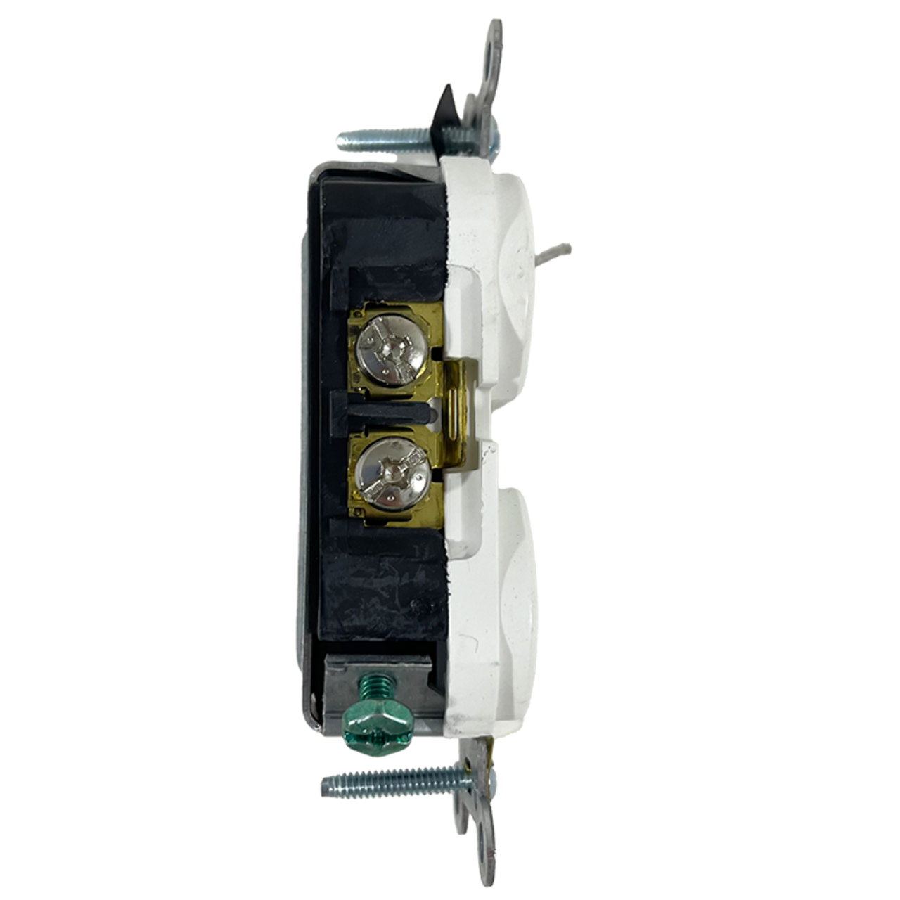 Leviton BR20-WS 20A Duplex Receptacle White Commercial Grade Straight Blade Duplex Receptacle