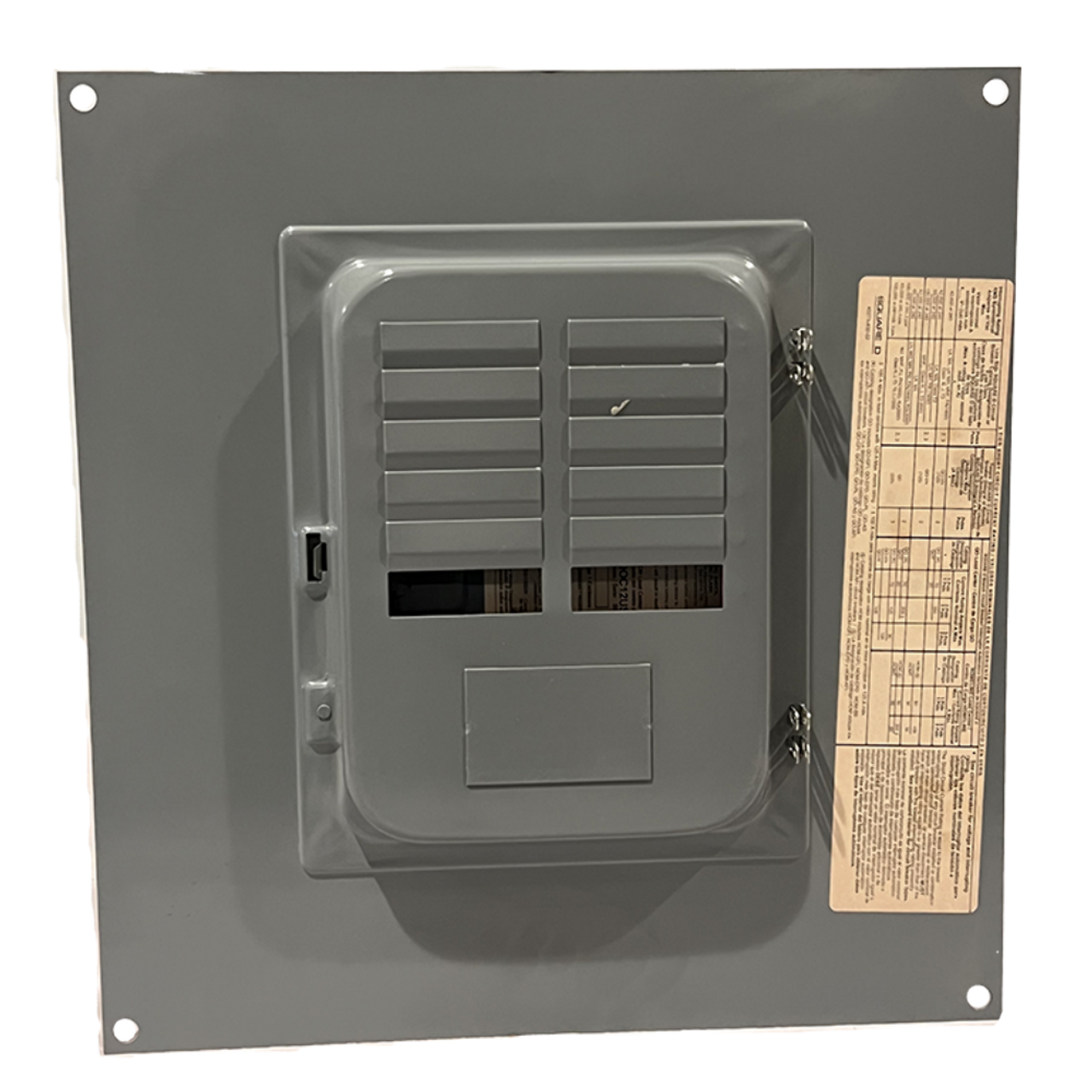 Square D QOC12US Load Center Cover Surface Mount L: 14.18" W: 14.25" 12 Spaces NEMA 1