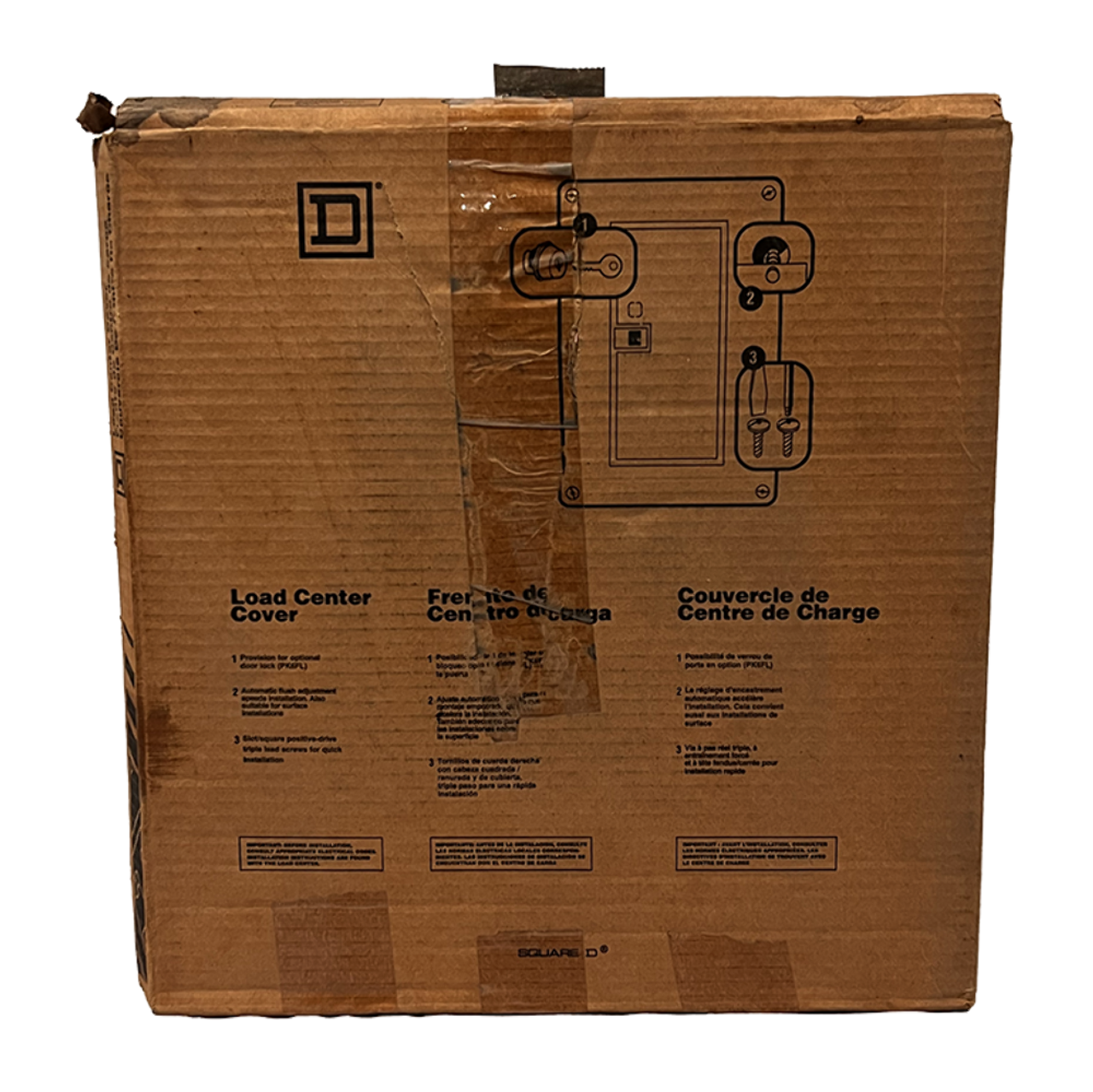 Square D QOC12US Load Center Cover Surface Mount L: 14.18" W: 14.25" 12 Spaces NEMA 1