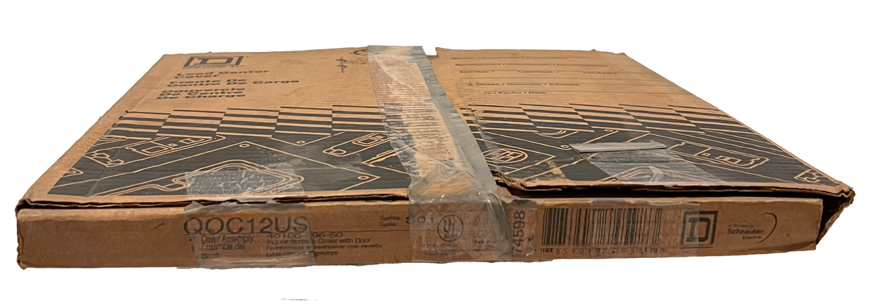 Square D QOC12US Load Center Cover Surface Mount L: 14.18" W: 14.25" 12 Spaces NEMA 1