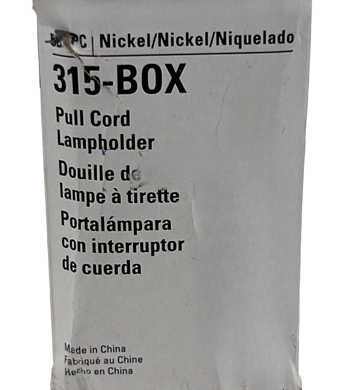 Lampholder Pull Cord with End Bell & Connector 