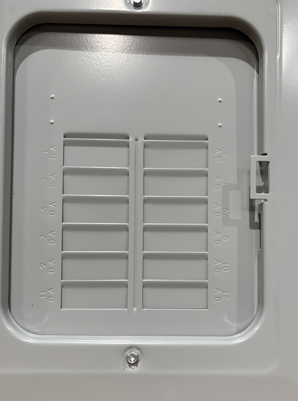 Eaton BRP12L125V24 Main Lug Load Center – 125A, 120/240V, 1PH, 12 Spaces, Aluminum Bus, NEMA 1, Gray