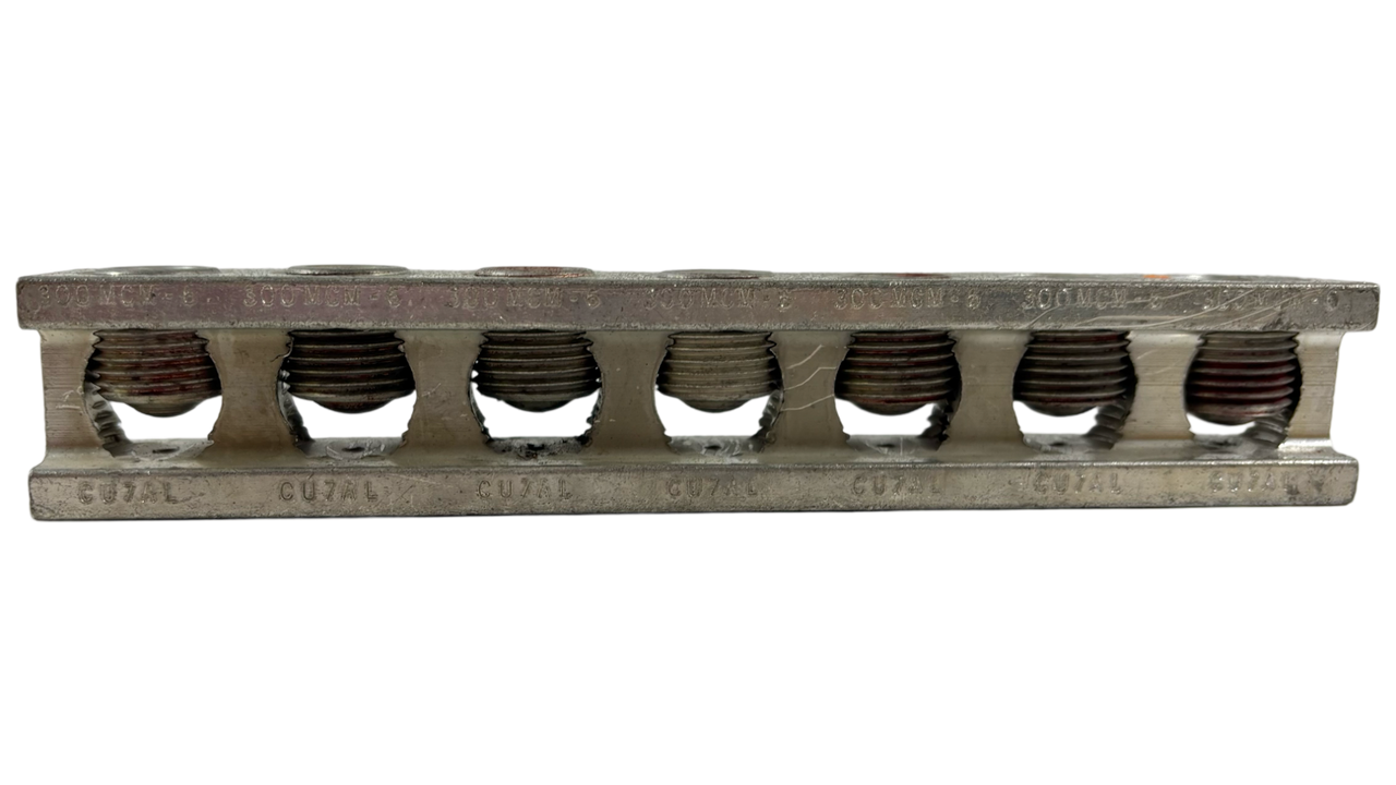 CMC NA-300 Mechanical Lug Pedestal Connector Terminal 7-Wire Neutral Bar CU7AL