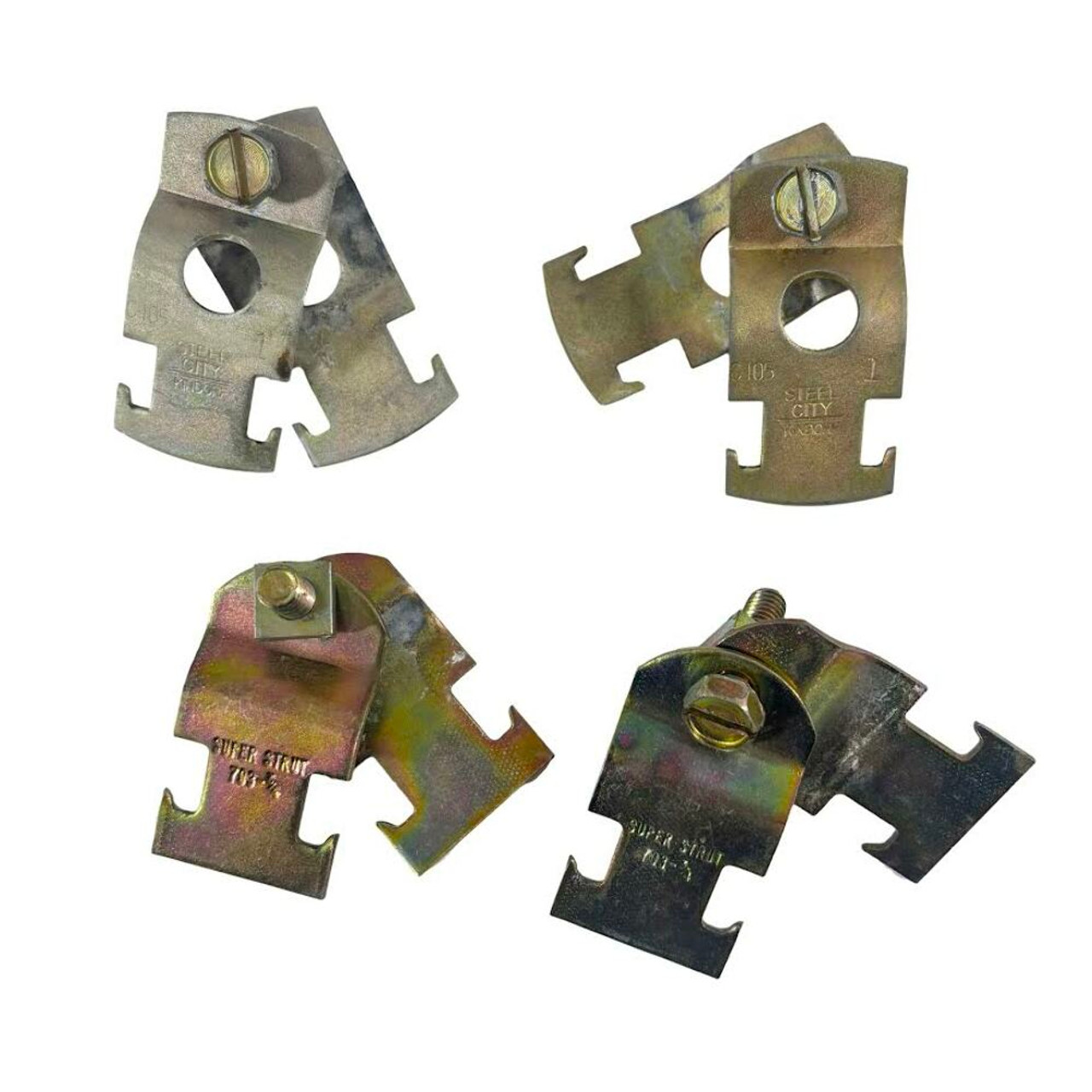 Steel City C105-3/4 3/4" Pipe Strap, Steel, 2 Piece