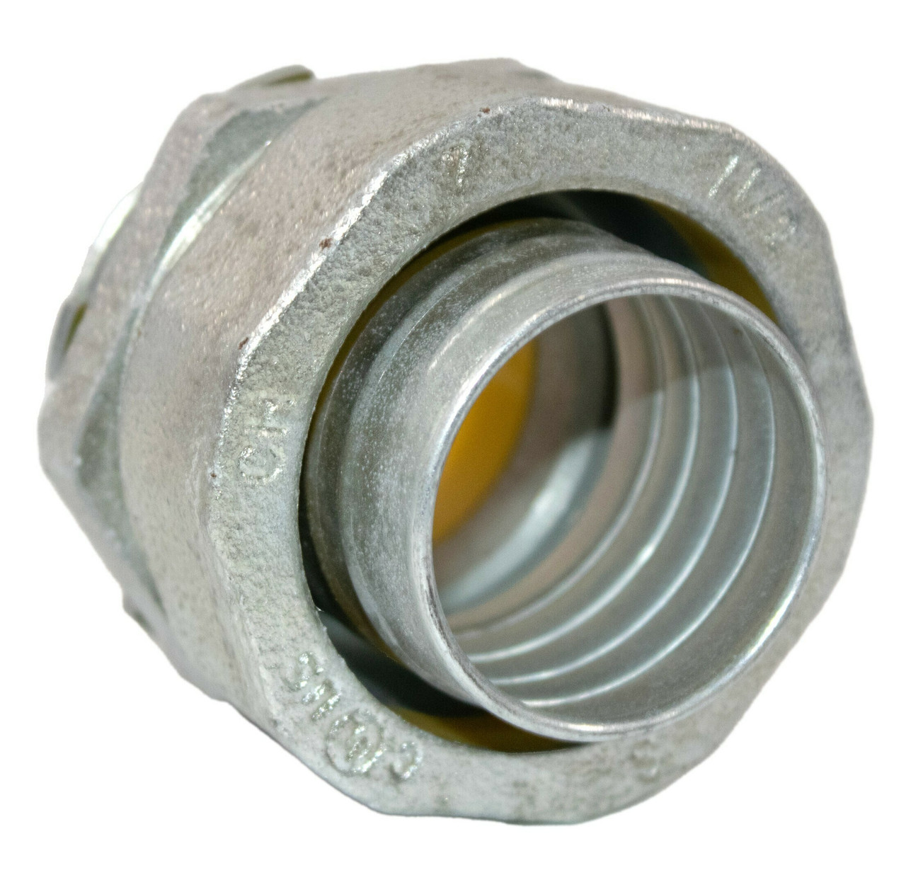 Eaton Crouse-Hinds LTB150 Straight Male Connector w/Insulated Throat Bushing Liquidator Liquidtight 1 1/2-Inch