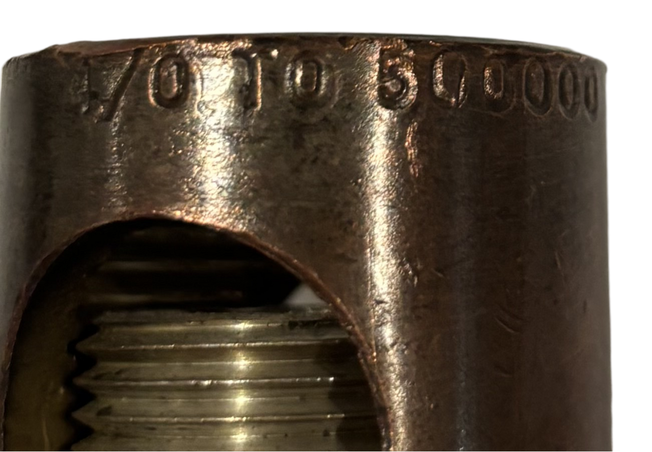 Bulldog BWG716 Wire Grip 4/0 to 500,000 (1) Port (2) 7/16 Inch Mounting Holes Copper