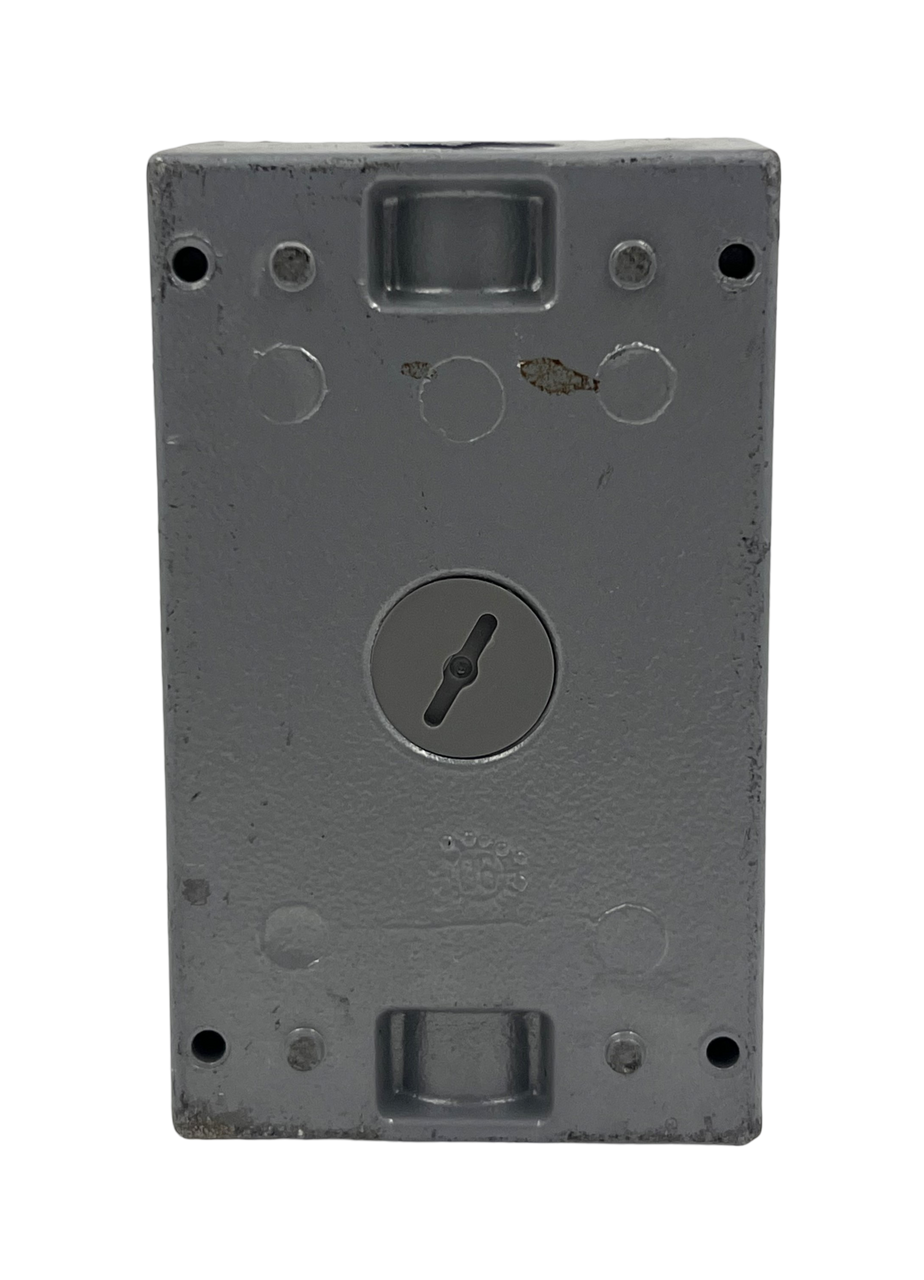 Red Dot 1506216 Electrical Box 1 Gang, Hub Size: 1/2-Inch, 3 Inlets, L: 4.5-Inch, W: 2-Inch, Aluminum, Gray