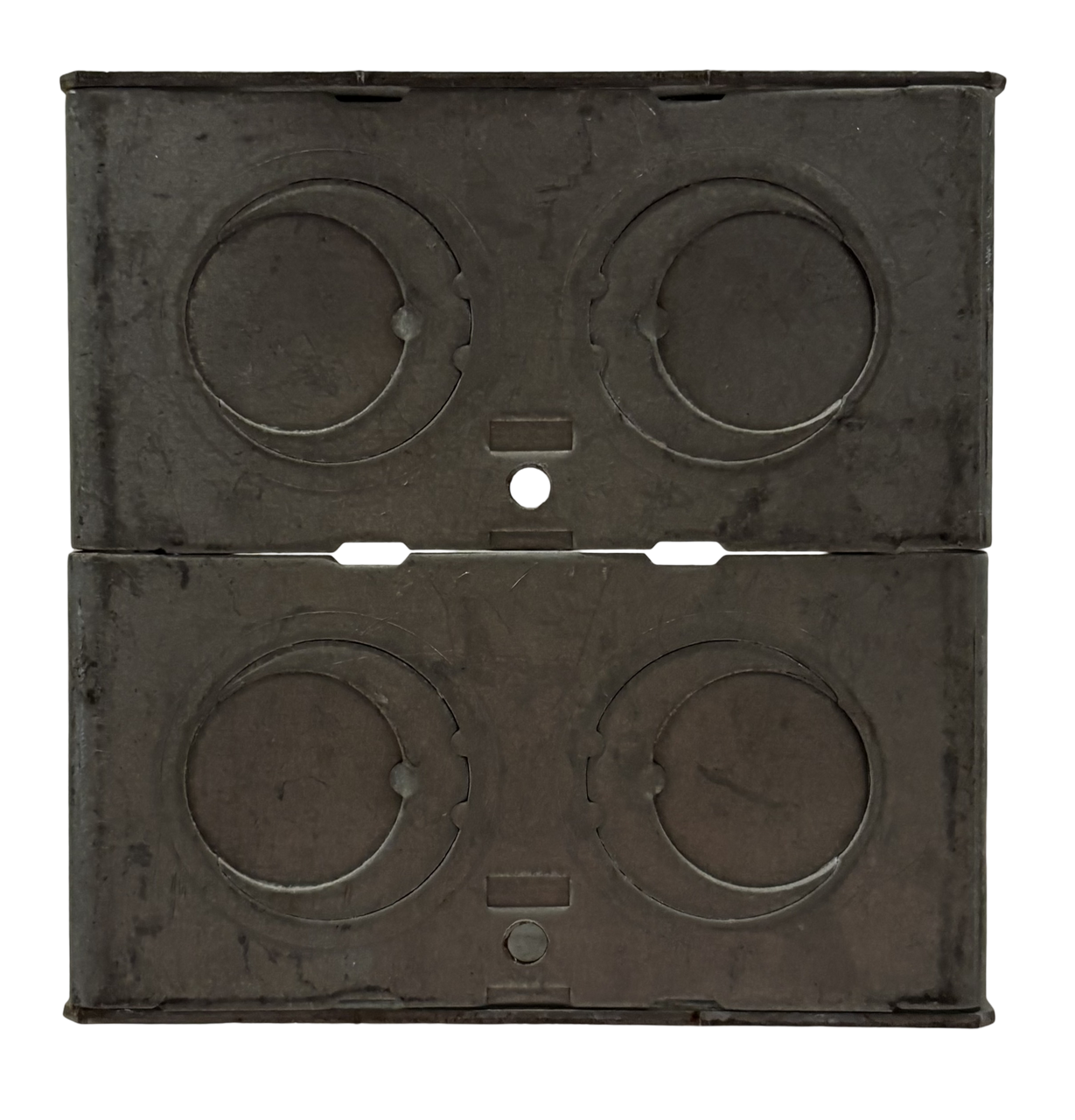 Crouse-Hinds TP691 Masonry Box Steel 2-Gang 12 KO 1/2 or 3/4 Inch