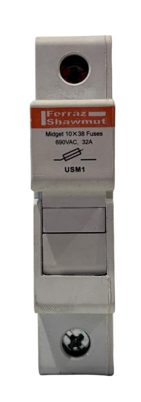 Mersen USM1 Fuse Holder 30A 800VAC 1000VDC 1P Pressure Plate IP65 Midget UltraSafe