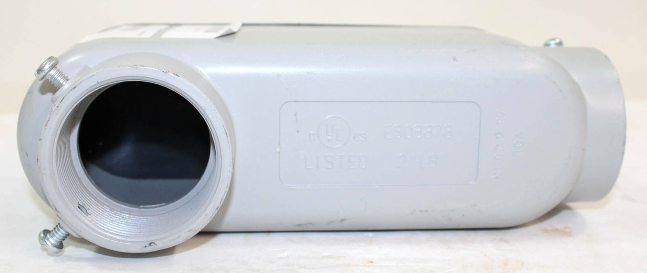 HUBBELL RLB200 Conduit Body Material: Die Cast Aluminum Size: 2 Inch With PVC cover and Gasket, E303878