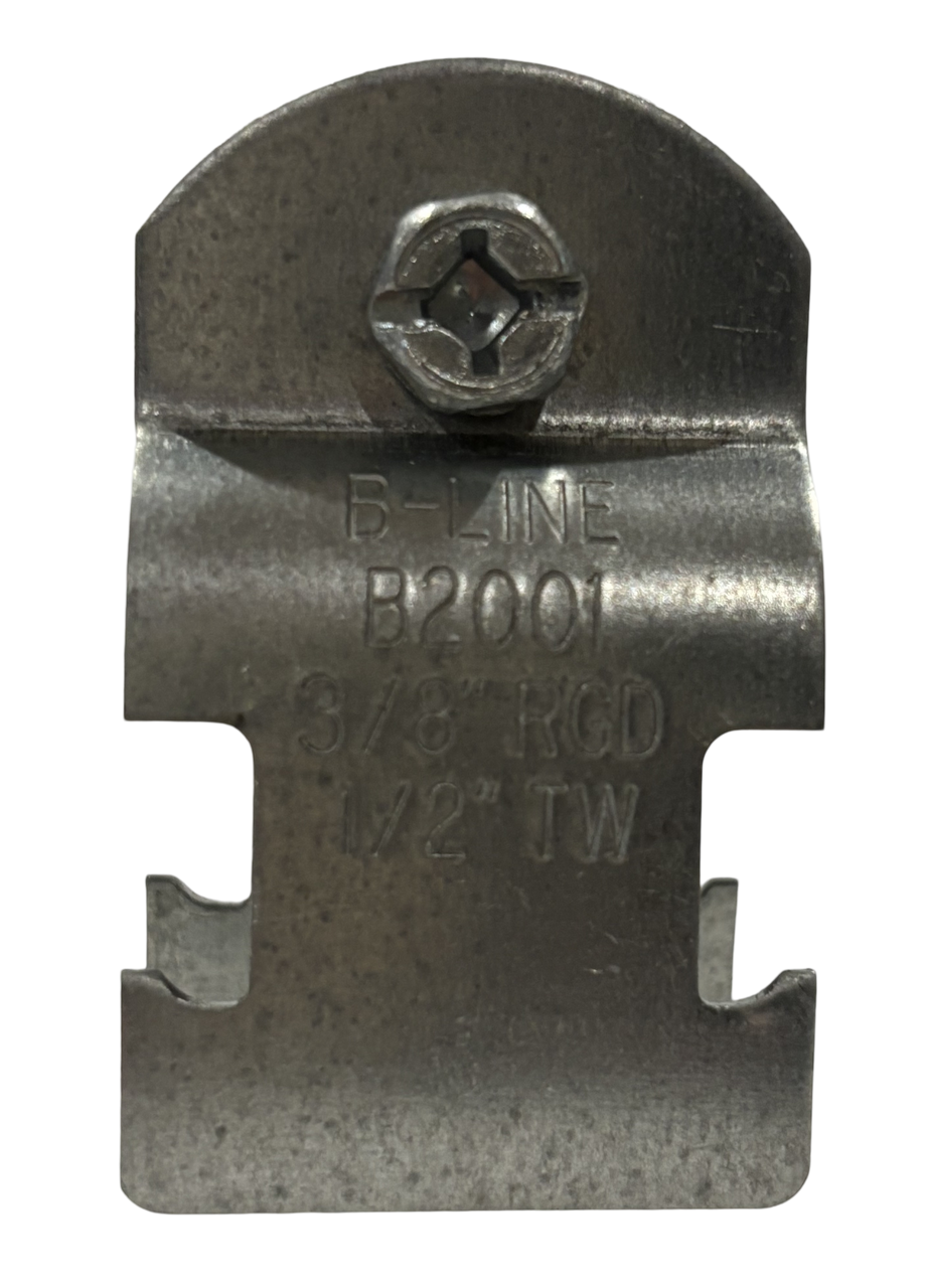 B-Line B2001 Pipe and Conduit Strut Clamp 1/2 Inch TW 3/8 Inch Rigid Steel 10/PKG
