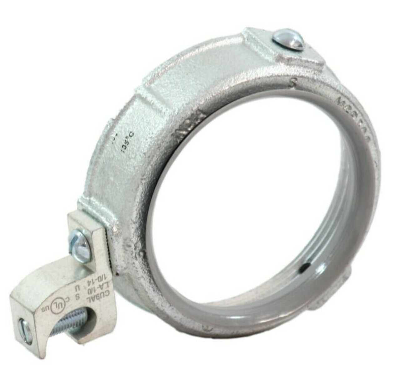 Eaton GLL8 Ground Bushing  Aluminum Lug #1/0-8 AWG Malleable Iron 3-Inch Rigid/IMC 105°C Temp Rating Threaded