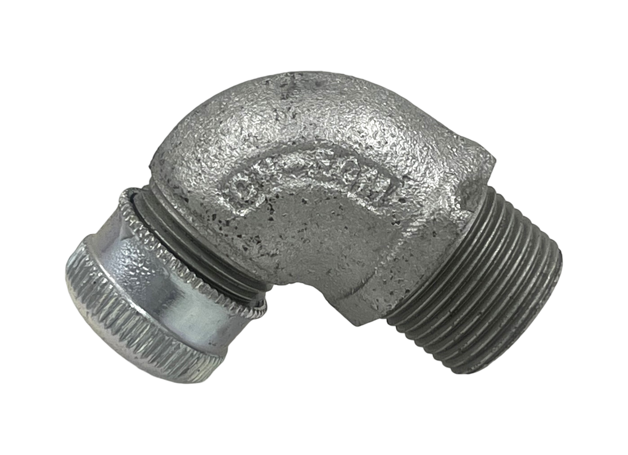Crouse-Hinds CGE295 Cable Gland 90 Degree Male Thread 3/4-Inch Feraloy Iron Alloy