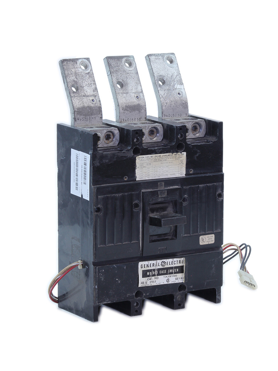 General Electric TJK436Y400 Molded Case Switch 400A 600V 3P Shunt + 2X Auxiliary