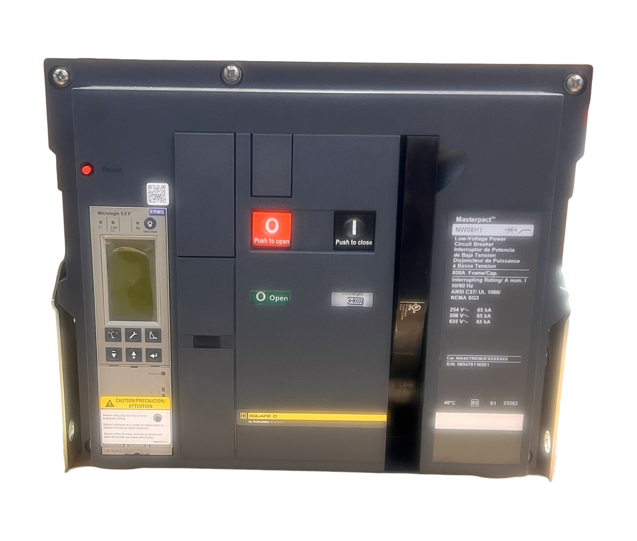 Square D NW08H1 Breaker WA4ATR63B3FXXXXXXX 800A 635V 3P 3PH 50/60Hz 65kA