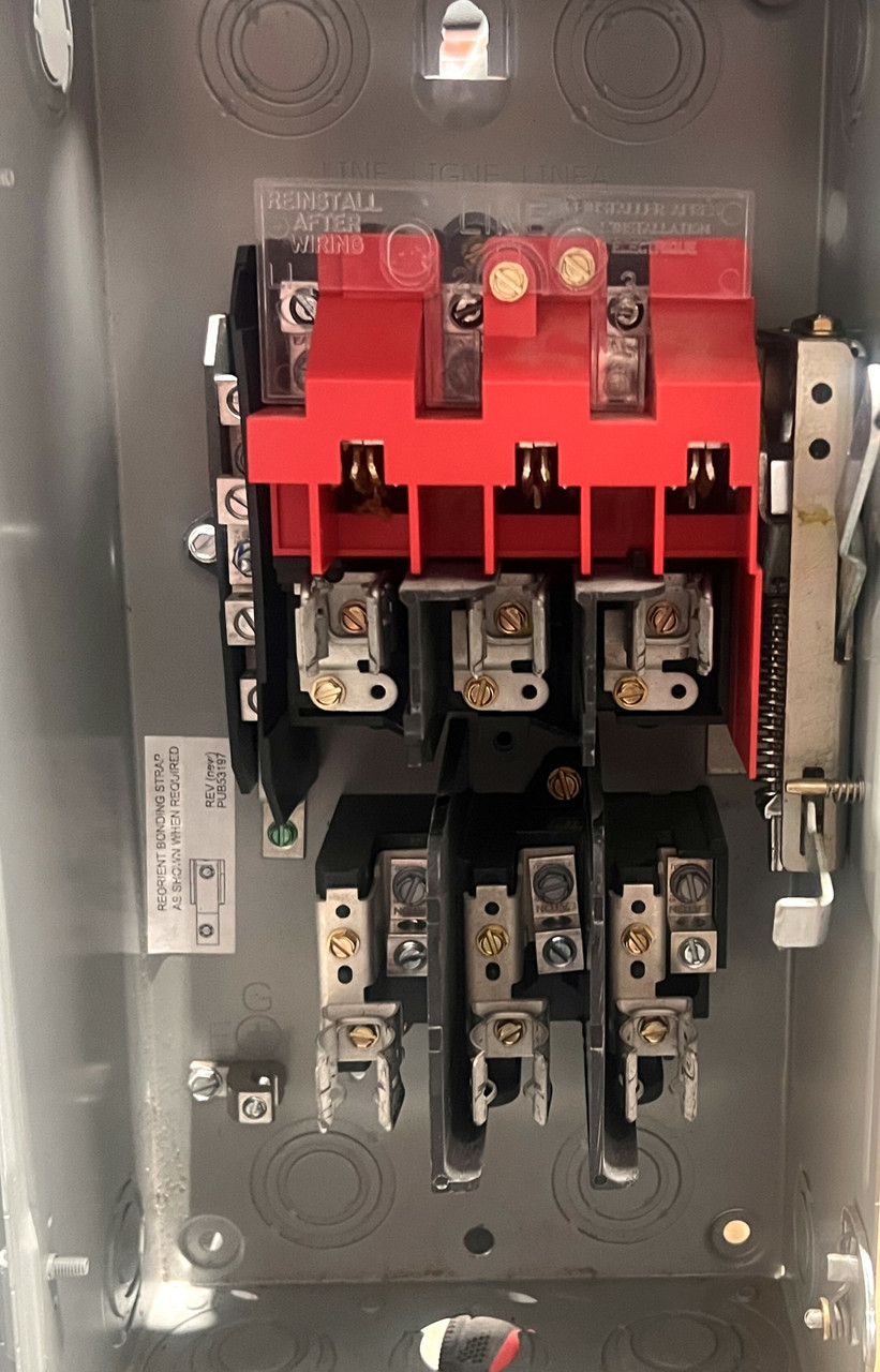 Eaton DH361NGK Heavy Duty Safety Switch 30A 600V 3P NEMA 1 Fusible