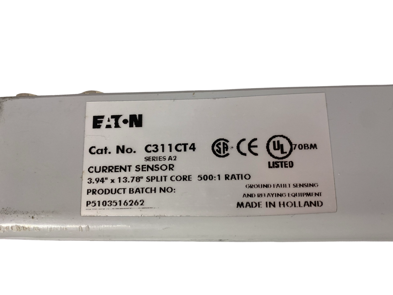 Eaton C311CT4 Current Transformer 4 x 13.8 Split Core 500:1 Ratio Zero Sequence Series A2