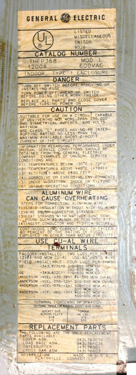 Fusible Panelboard Switch
