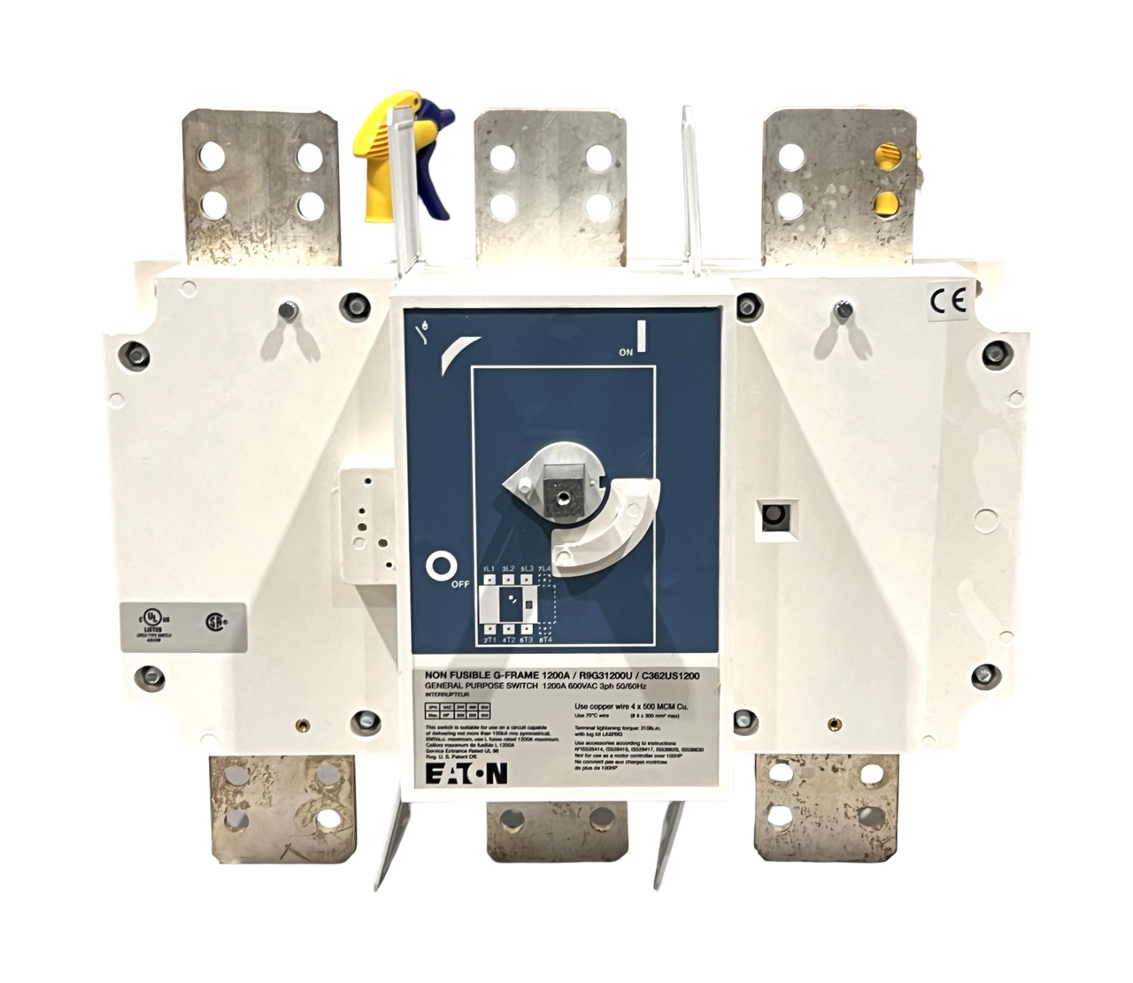 Eaton/Cutler-Hammer YC362US1200 Rotary Switch 1200A 600VAC 3P 3PH Non-Fusible 50/60Hz