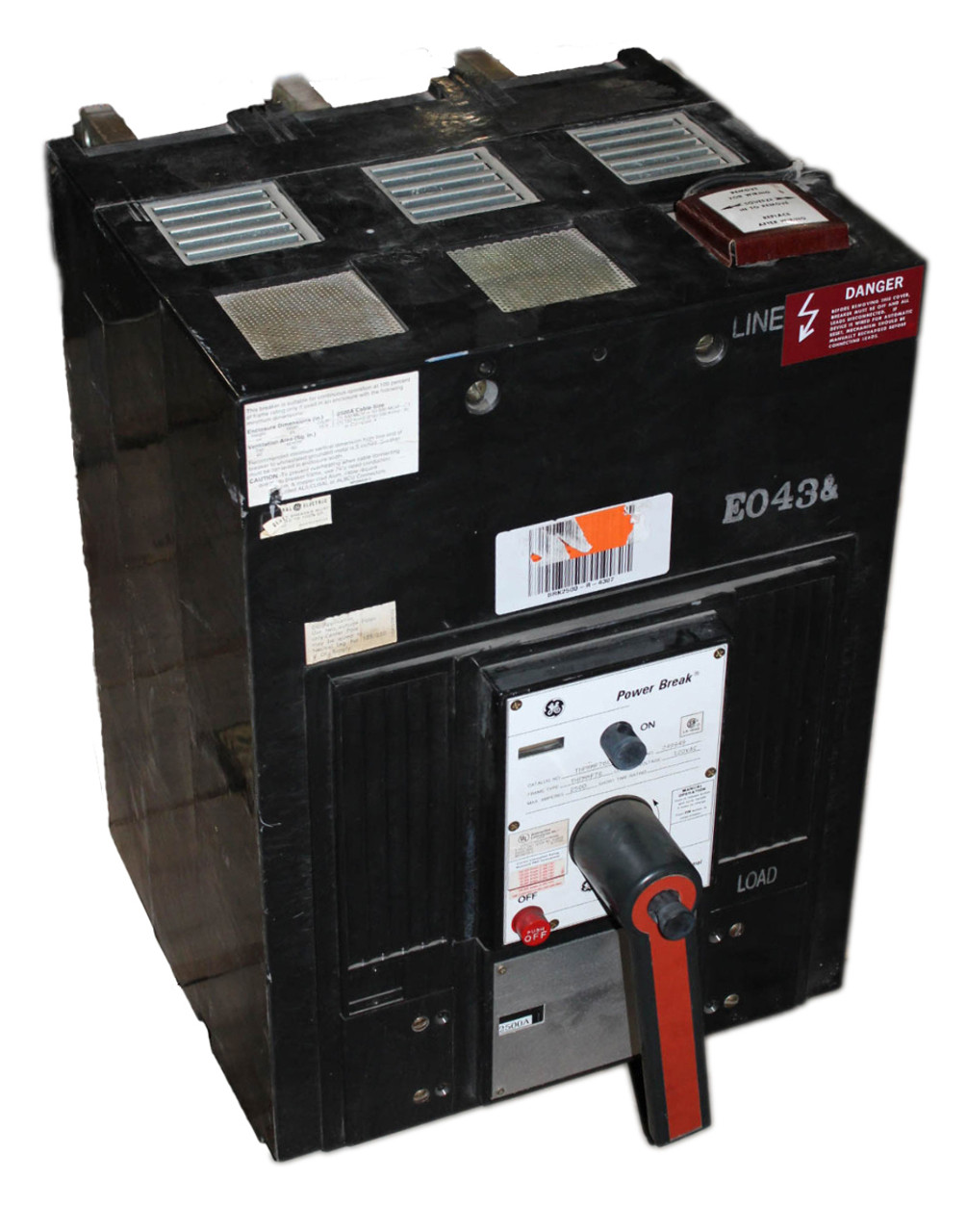 General Electric THPMMF76E1 Main Breaker 2500A 600V Operation: 120VAC 3P 3PH