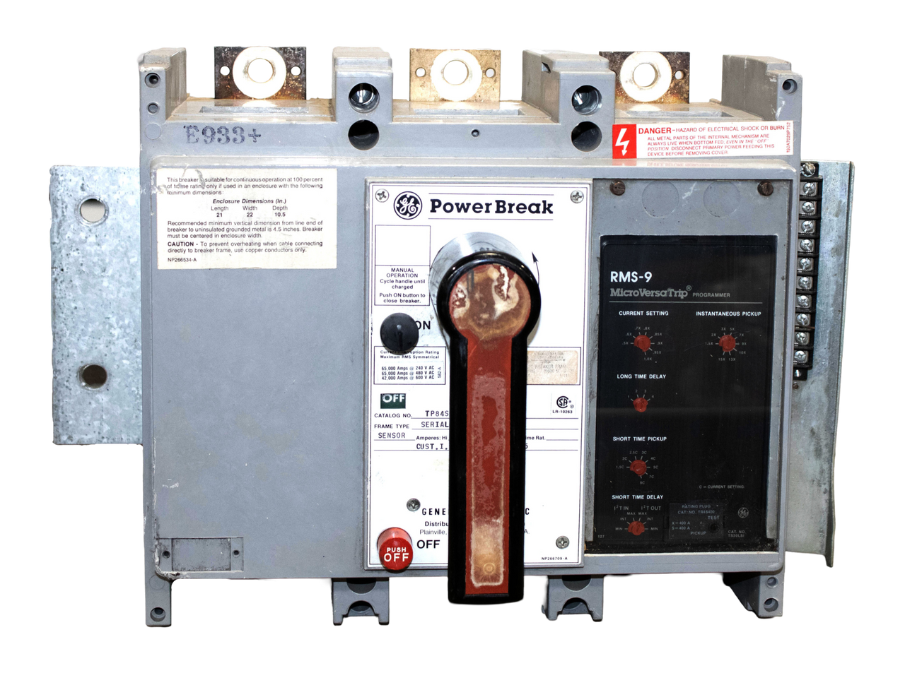 General Electric TP84SS Power Break 400A 600V 3P 3PH 65kA@480V Bolt-On
