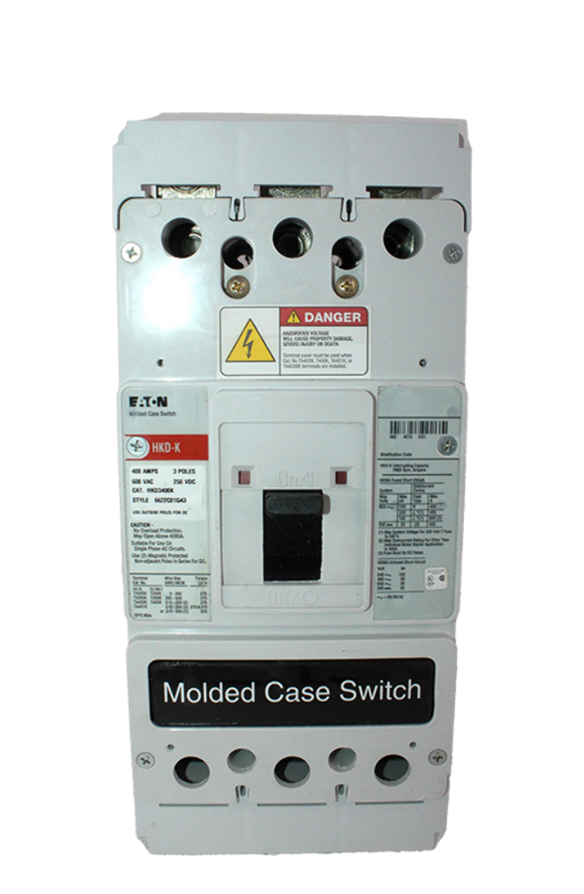 Eaton HKD3400K Molded Case Switch 400A 600V 3P 100kA T186 Trip Type K-Frame