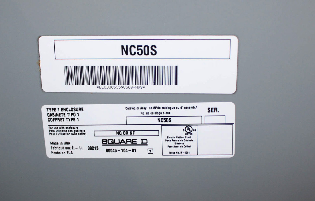 Square D NQ442L2C Main Breaker Panelboard 225A 240V 3PH 4W 42SP Type 1 Encl