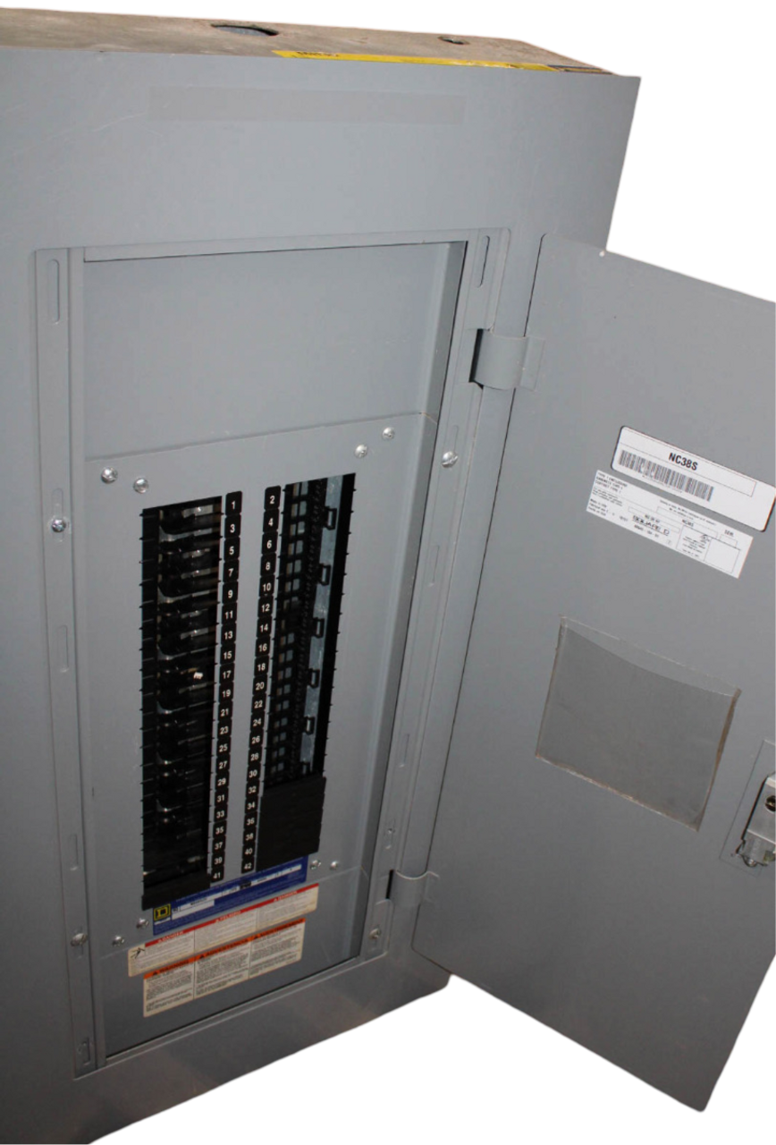 Square D NQ442L2C Panelboard 225A 240VAC 3PH 4W 42 Spaces Cu Bus Main Lugs NEMA 1 MH38 + NC38S