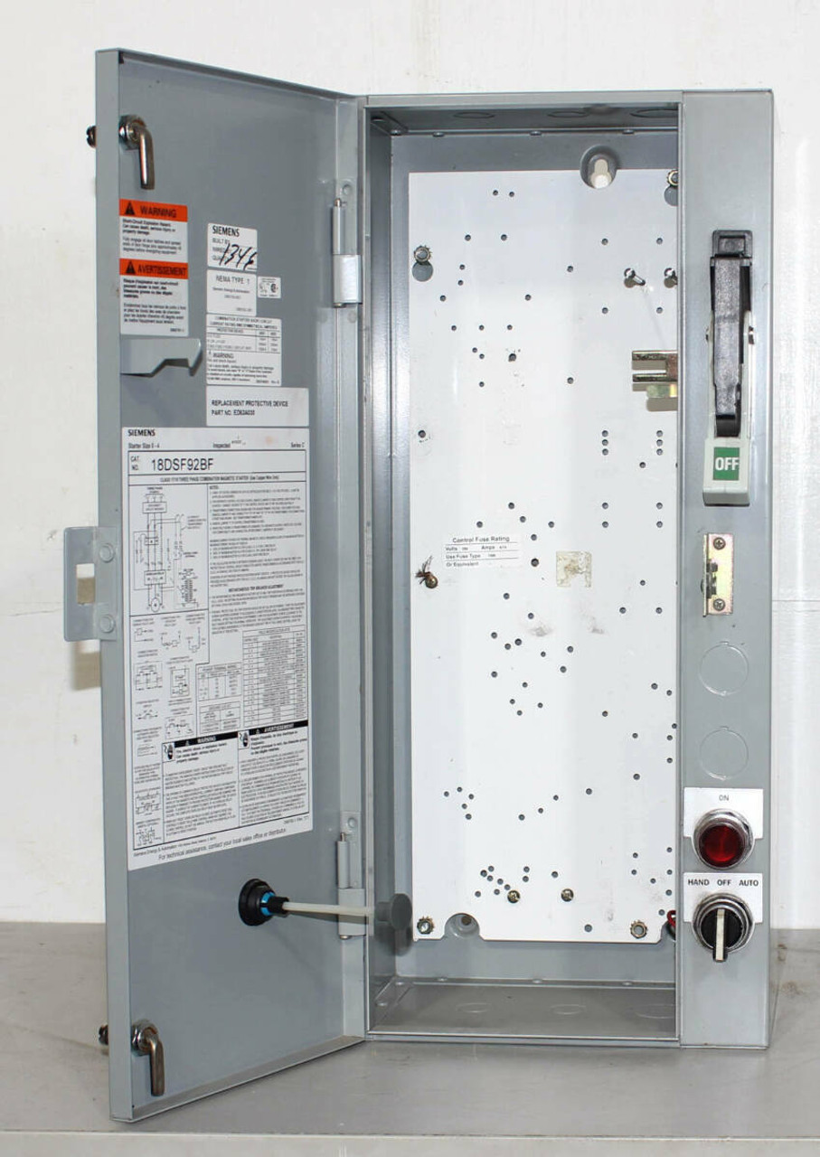 Siemens 18DSF92BF Enclosure for Starter Combo 24 x 11 x 7.25 Steel NEMA 1