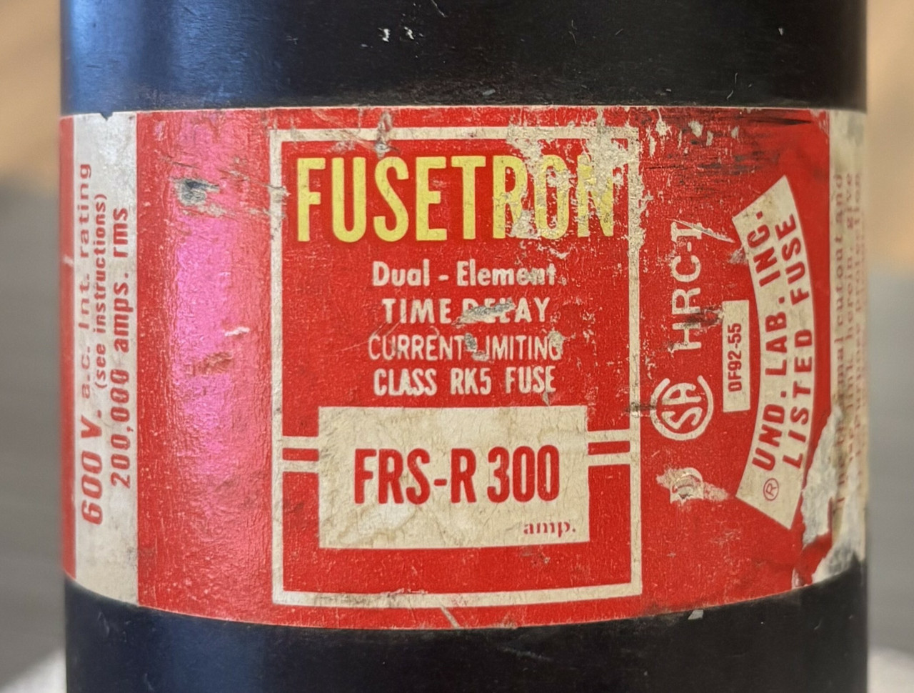 Bussmann FRS-R-300 Fuse 300A 600V 200kA Class RK5 Dual Element Time Delay