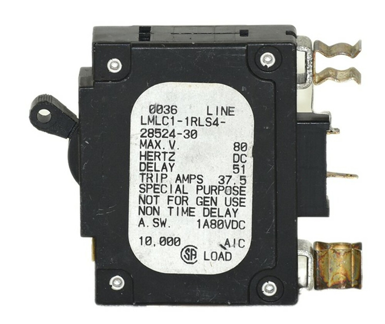 Airpax LMLC1-1RLS4-28524-30 Breaker 30A 80V 1P 10kA Plug-In