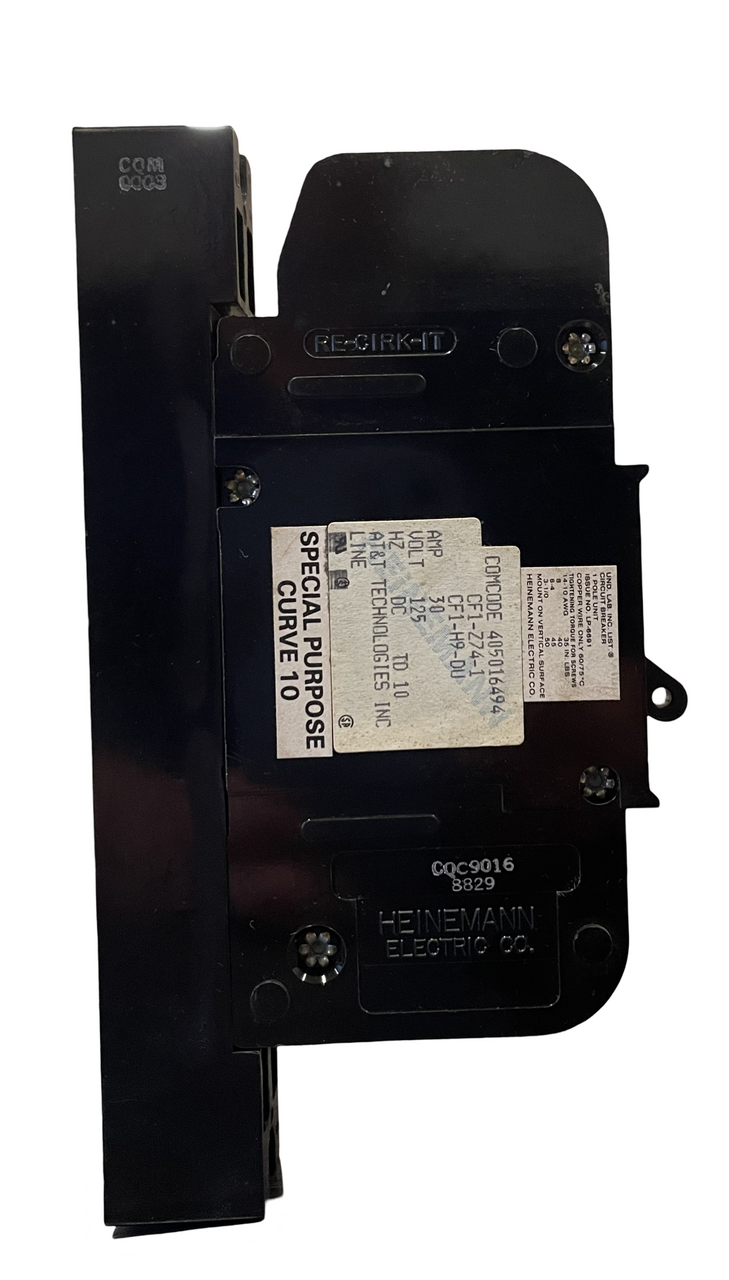 Heinemann CF1-Z74-1 DC Breaker 30A 125V 1P Curve 10
