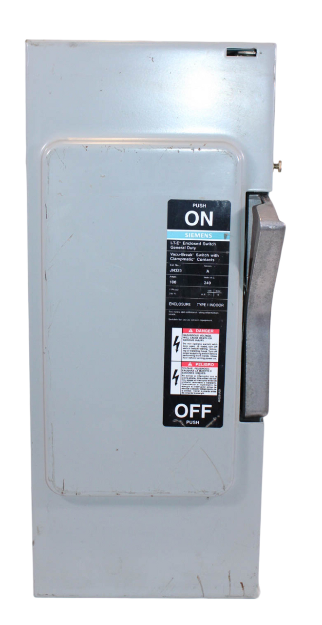 Siemens JN323 Vacu-Break Switch 100A 240V 3W 2P 1PH NEMA 1 Fusible Class R Fuse
