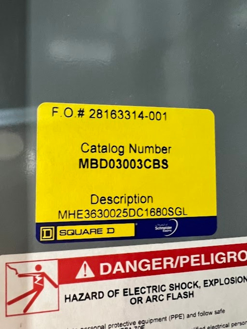 Square D MBD10003CBS Breaker Enclosure 1000A Max 600V NEMA1 W/Breaker 300A 3P